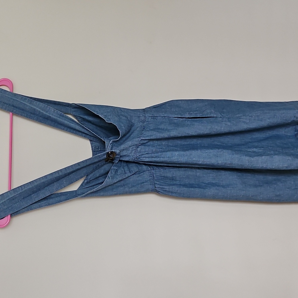 Free People Carolina Chambray Button Down Denim Mini Dress Womens 10 - Picture 6 of 9